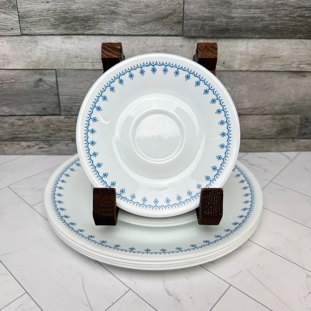 Corelle Blue Snowflake Garland Plate Set of 8 - 10.25